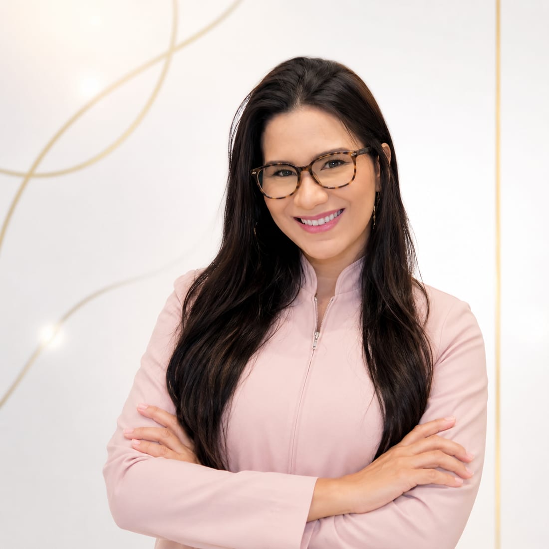 Retrato da Dra Beatriz Matos, dentista responsável pela clínica em Sorocaba